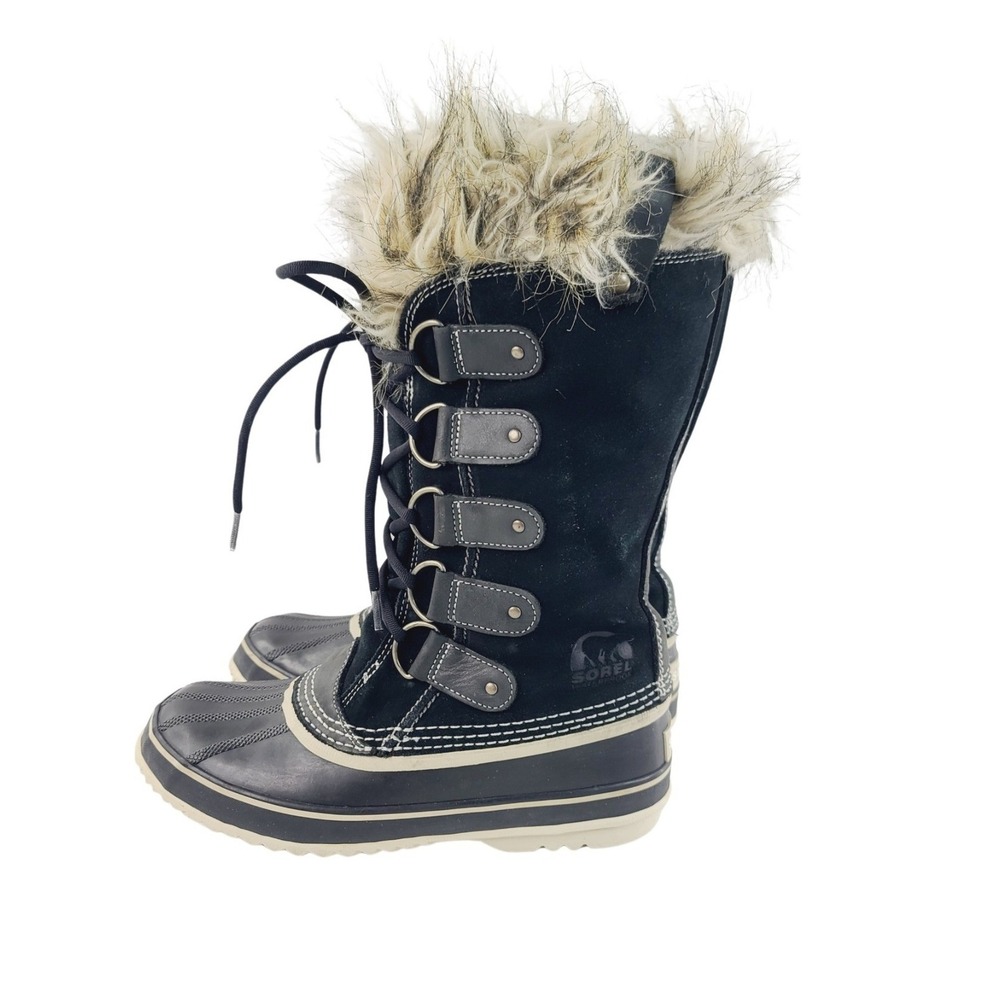SOREL, Solid Lace-Up Winter / Snow / Outdoor / Arctic Boots, Women, Size 9 Black